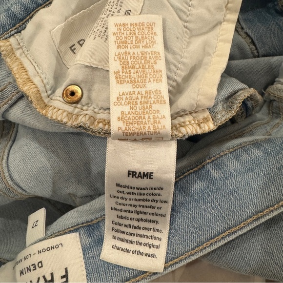 Frame Denim Le Skinny De Jeanne Crop in Honeywood Distressing Frayed Hem - Picture 8 of 12